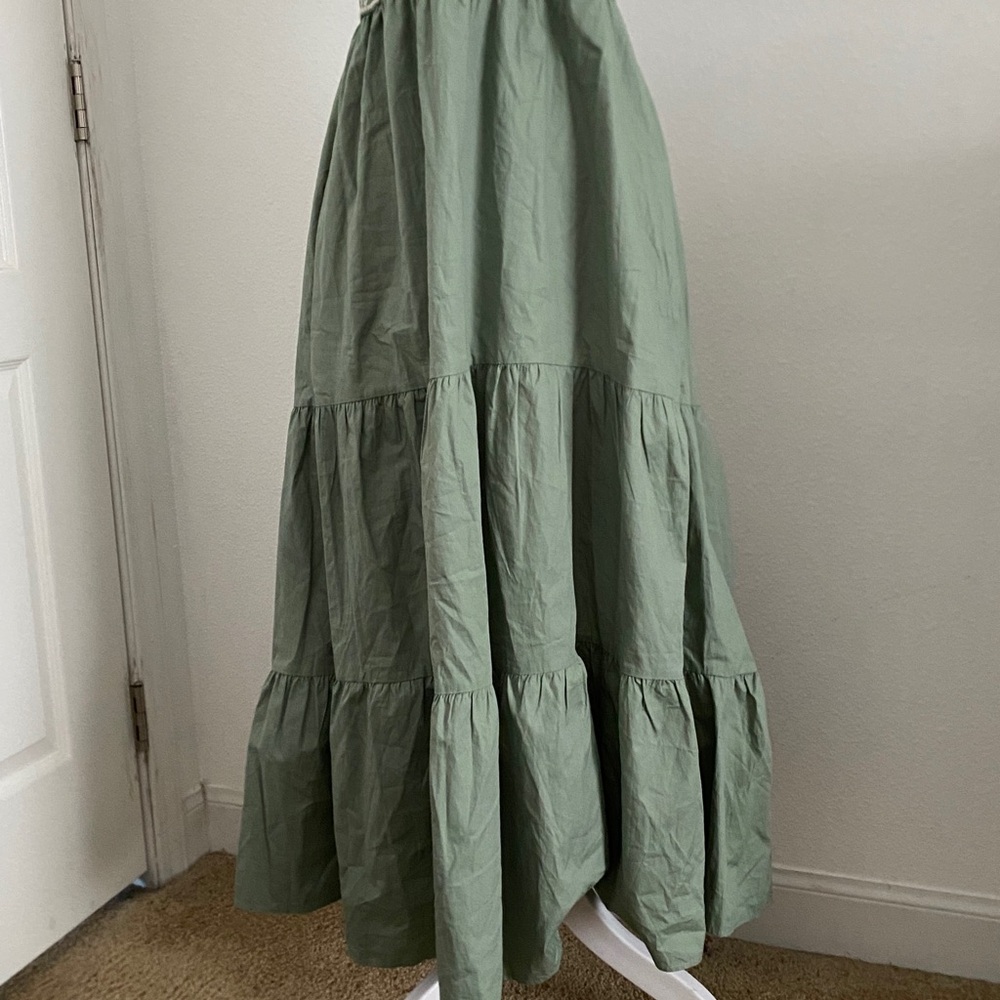 Trixxi Sage Tie-Shoulder Smocked Maxi Dress - Picture 2 of 6